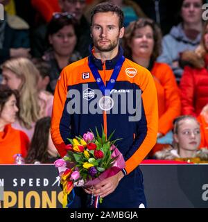 Heerenveen, Niederlande. Januar 2020. Heerenveen, Thialf Eisstadion, 12-01-2020, Saison 2019/2020, European Single Distanzen Meisterschaften. 1000m Männer Thomas Krol während des Spiels EC Single Distances 12-02-2020 Credit: Pro Shots/Alamy Live News Stockfoto