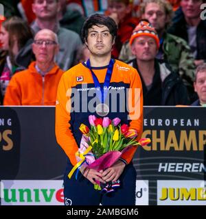 Heerenveen, Niederlande. Januar 2020. Heerenveen, Thialf Eisstadion, 12-01-2020, Saison 2019/2020, European Single Distanzen Meisterschaften. 1000m Männer Kai Verbij während des Spiels EC Single Distances 12-02-2020 Credit: Pro Shots/Alamy Live News Stockfoto