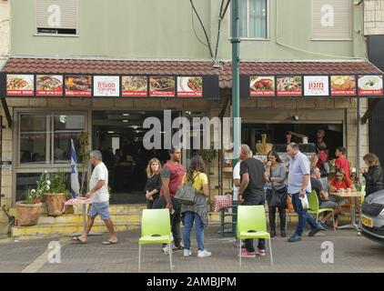 Restaurant, Drusendorf Daliyat al-Karmel, Karmelgebierge, Israel Stockfoto