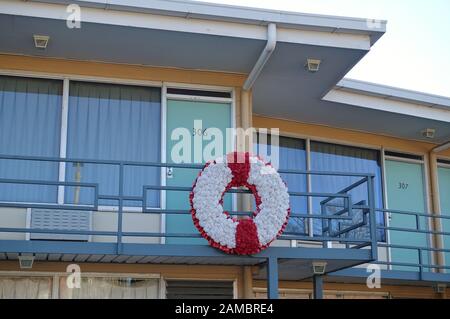 Memphis, TN -5 JAN 2020 - Ansicht des nationalen Bürgerrechtsmuseums im Lorraine Motel, in dem Martin Luther King Jr. in Memphi, Ten, ermordet wurde Stockfoto