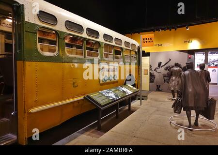 Memphis, TN -5 JAN 2020 - Ansicht des nationalen Bürgerrechtsmuseums im Lorraine Motel, in dem Martin Luther King Jr. in Memphi, Ten, ermordet wurde Stockfoto