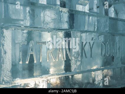 Hrebienok: Tatransky Ladovy dom (Tatra Ice Dome) 2019/2020 - Kathedrale Notre Dame. Slowakei. Europa Stockfoto