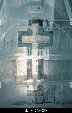 Hrebienok: Tatransky Ladovy dom (Tatra Ice Dome) 2019/2020 - Kathedrale Notre Dame. Slowakei. Europa Stockfoto