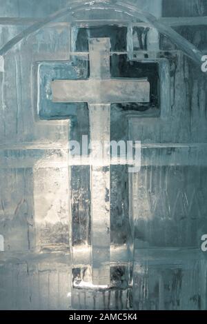 Hrebienok: Tatransky Ladovy dom (Tatra Ice Dome) 2019/2020 - Kathedrale Notre Dame. Slowakei. Europa Stockfoto