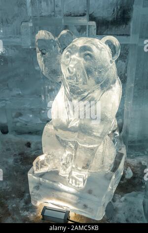 Hrebienok: Tatransky Ladovy dom (Tatra Ice Dome) 2019/2020 - Kathedrale Notre Dame. Slowakei. Europa Stockfoto