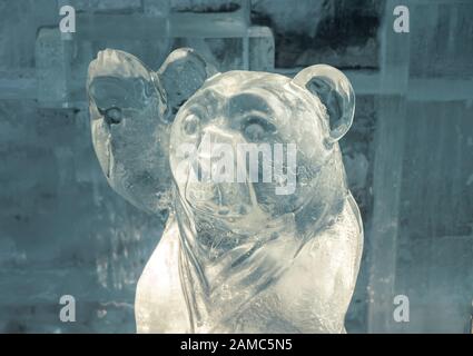 Hrebienok: Tatransky Ladovy dom (Tatra Ice Dome) 2019/2020 - Kathedrale Notre Dame. Slowakei. Europa Stockfoto