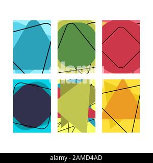 Deckblätter Hintergründe mit abstrakten Formen Stock Vektor