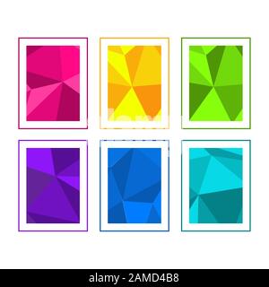 Deckblätter Hintergründe mit niedrigen Formen Stock Vektor