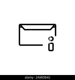 Design Line Style für Nachrichtensymbole, Info über Symbol, Logo und Präsentationsvorlage Stock Vektor