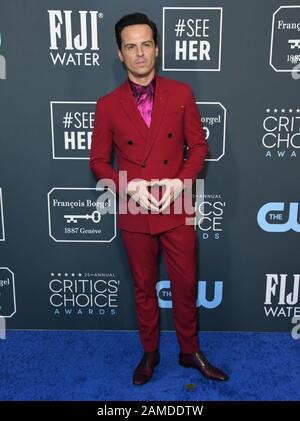 Santa Monica, Kalifornien, USA. Januar 2020 - Santa Monica, Kalifornien - Andrew Scott. 25th Annual Critic's Choice Awards im Barker Hangar. Foto-Credit: Birdie Thompson/AdMedia/MediaPunch Credit: MediaPunch Inc/Alamy Live News Stockfoto