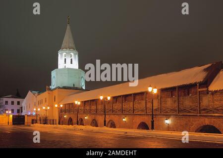 Turm und Mauer der alten Festung. Kasan, Russland Stockfoto