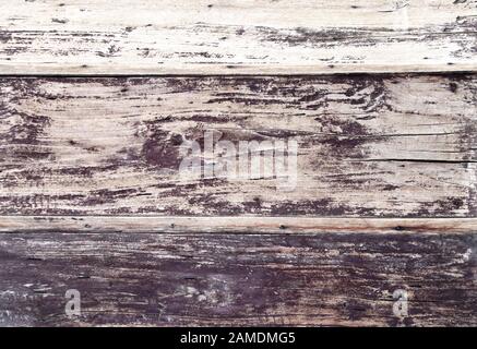 Textur alter Holzbretter in hellbrauner und dunkelbrauner Farbe Stockfoto