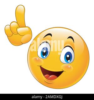 Cartoon Smiley Emoticon, Stock Vektor
