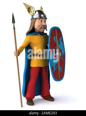 Spaß gaulois - 3D-Darstellung Stockfoto