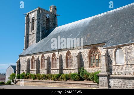 Kirche Saint-Pierre, Ault, Somme (80), Region Hauts-de-France, Frankreich Stockfoto