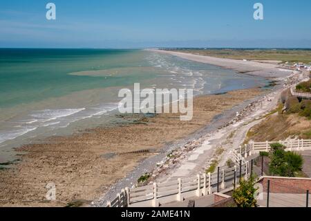 Strand von Onival, Somme (80), Region Hauts-de-France, Frankreich Stockfoto