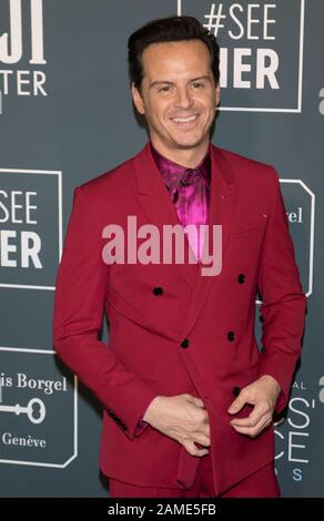 Andrew Scott nimmt am 12. Januar 2020 an den 25th Annual Critics' Choice Awards im Barker Hangar in Santa Monica, Los Angeles, Kalifornien, USA, Anteil. Weltweite Verwendung Stockfoto