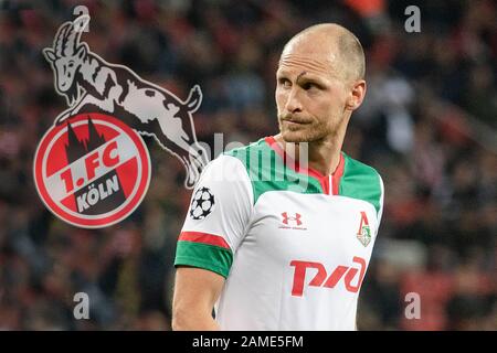 FOTOVERSAMMLUNG: FC Köln will Weltmeister Benedikt Hewedes unterschreiben Archivfoto; Benedikt Hoewedes (LOM), Halbfigur, Halbfigur: Bayer 04 Leverkusen (LEV) - emotive Moskau (LOM) 1:2, am 18. September 2019 in Leverkusen/Deutschland. Die UEFA-Vorschriften verbieten die Verwendung von Fotos als Bildsequenzen und/oder Quasi-Video Â   weltweit Stockfoto
