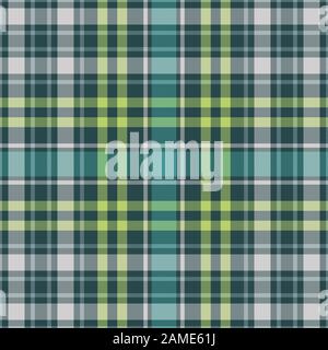 Das Tartan-Plaid-Muster ist nahtlos. Gewebte Struktur mit Fischgrätmuster. Suchen Sie nach einem Flanellhemd, einer Decke, einem Wurf oder einem anderen modernen Textildesign. Vektorillustrator Stock Vektor