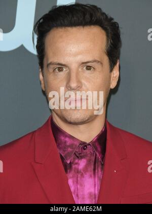 Los Angeles, USA. Januar 2020. Andrew Scott kommt zu den 25. Jährlichen Critics' Choice Awards, die am Sonntag, 12. Januar 2020, im Barker Hangar in Santa Monica, CA, abgehalten werden. (Foto Von Sthanlee B. Mirador/Sipa USA) Kredit: SIPA USA/Alamy Live News Stockfoto