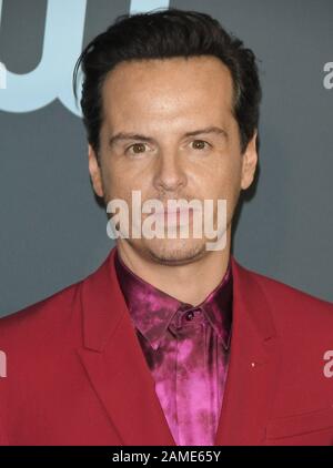 Los Angeles, USA. Januar 2020. Andrew Scott kommt zu den 25. Jährlichen Critics' Choice Awards, die am Sonntag, 12. Januar 2020, im Barker Hangar in Santa Monica, CA, abgehalten werden. (Foto Von Sthanlee B. Mirador/Sipa USA) Kredit: SIPA USA/Alamy Live News Stockfoto