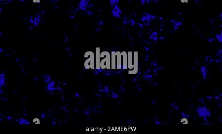 Abstrakt Blau Farbe Flecken auf schwarzem Hintergrund Stockfoto