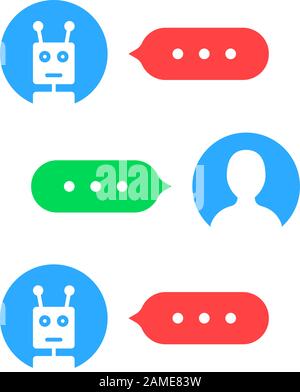Benutzeroberfläche wie Chat mit Chat bot Stock Vektor