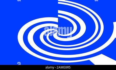 Abstrakte weißen Kreisen Linien auf blauem Hintergrund. Geometrische Tapeten Stockfoto