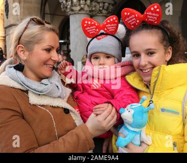 Krakauer. Krakow. Polen. 28. Großes Finale des Großen Orchesters der Weihnachtsfeier (GOCC). Stockfoto