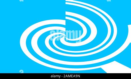 Abstrakte weißen Kreisen Linien auf Türkisfarbenem Hintergrund. Geometrische Tapeten Stockfoto