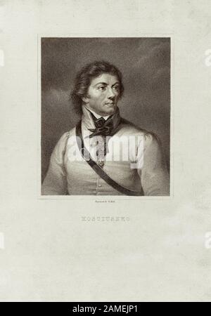 Andrzej Tadeusz Kosciuszko (Andrew Thaddäus Kosciuszko; 1746 - 1817), ein Polnisch-Litauer Militäringenieur, Staatsmann und Militärführer, der wurde Stockfoto