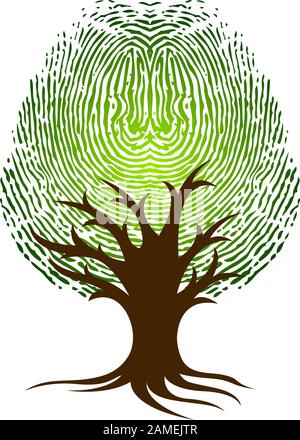 Fingerabdruck-Logo Stockfoto