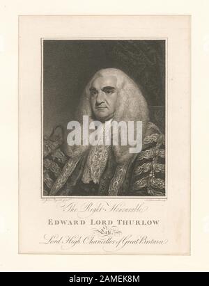 Der Rechte Herr Edward Lord Thurlow, der verstorbene Lord High Chancellor of Great Britain EM2521; Der Rechte Herr Edward Lord Thurlow, der spätere Lord High Chancellor of Great Britain. Stockfoto