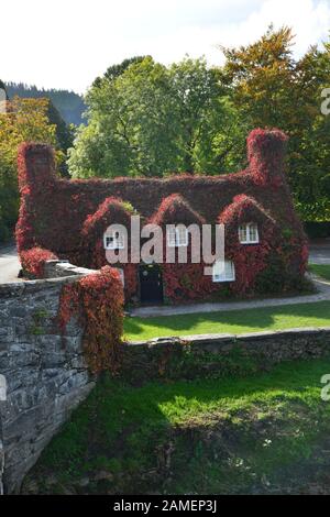 Llanrwst. Brücke und Teahouse. Nordwales. Großbritannien Stockfoto