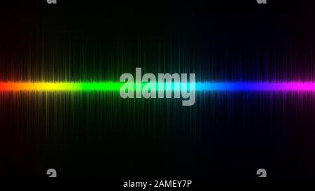Farbenfrohes Exergy-Line-Konzept. Abstrakter Musikwave Hintergrund Stockfoto