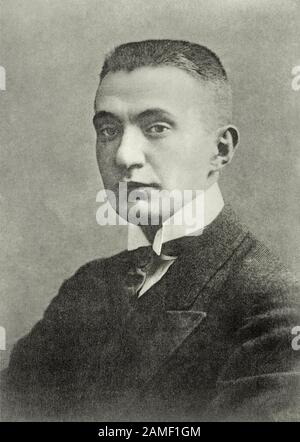 Alexander Fjodorowitsch Kerensky (1881 - 1970) war ein russischer Jurist und Revolutionär, der eine politische Schlüsselfigur in der russischen Revolution von 1917 war. Stockfoto