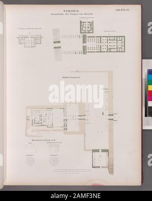 Theben (Theben)- Grundrisse des Tempels von Karnak Theben: Grundrisse des Tempels von Karnak.; Theben [Theben]: Grundrisse des Tempels von Karnak. Stockfoto