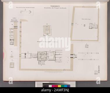 Theben (Theben)- Grundrisse des Tempels von Karnak Theben: Grundrisse des Tempels von Karnak.; Theben [Theben]: Grundrisse des Tempels von Karnak. Stockfoto