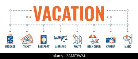 Urlaub Und Tourismus Banner Stock Vektor