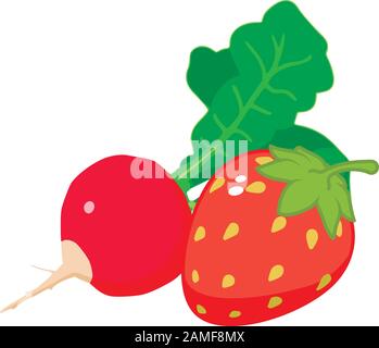 Symbol für gesunde Lebensmittel, isometrischer Stil Stock Vektor