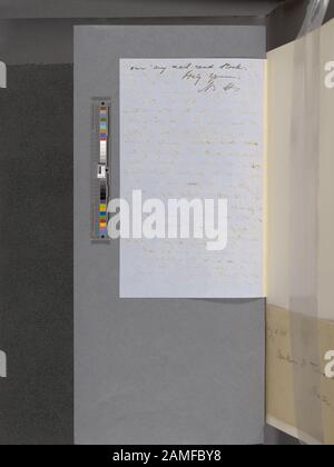 Ticknor, (William D), als bis 15. August, 1854 Wurde Die Digitalisierung durch ein Lead-Geschenk der Polonsky Foundation ermöglicht. Citation/Reference: Centenary Edition, XVII, The Letters 1853-1856, S.247, #743.; Ticknor, [William D.], als to. Aug. 15, 1854. Stockfoto