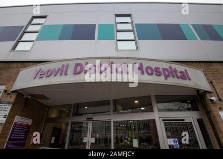 Yeovil District Hospital, Somerset zeigt die Unfall- und Notaufnahme Stockfoto