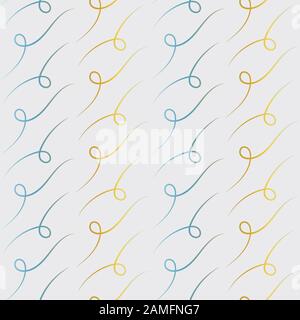 Optimiert das nahtlose Vektormuster in gelbem und blauem Verlauf auf hellem Hintergrund Stock Vektor