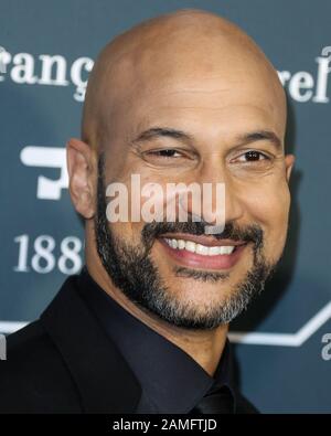 Santa MONICA, LOS ANGELES, KALIFORNIEN, USA - 12. JANUAR: Der Schauspieler Keegan-Michael Key kommt bei den 25. Jährlichen Critics' Choice Awards, die am 12. Januar 2020 im Barker Hangar in Santa Monica, Los Angeles, Kalifornien, USA abgehalten werden. (Foto von Xavier Collin/Image Press Agency) Stockfoto