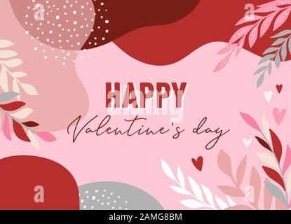 Valentines Day abstrakte Hintergründe mit Platz für Text - Banner, Poster, Cover Design Vorlagen, Social Media Stories Wallpaper Stock Vektor