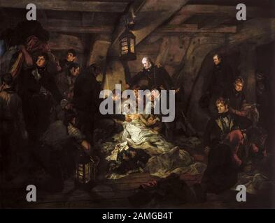 Der Tod von Nelson, 21. Oktober 1805, Gemälde von Arthur William Devis, 1805 Stockfoto