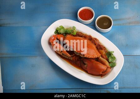 Krabbenmasala - leckere und gesunde Meeresfrüchte Stockfoto