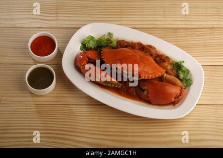 Krabbenmasala - leckere und gesunde Meeresfrüchte Stockfoto