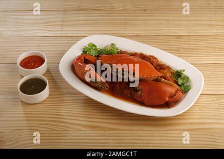 Krabbenmasala - leckere und gesunde Meeresfrüchte Stockfoto