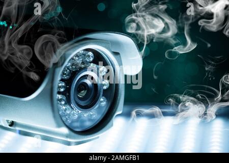 Spion Cam mit Lichtleiter Stockfoto